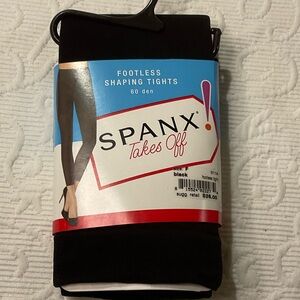 SPANX Black Footless Shaping Tights 60 Den
